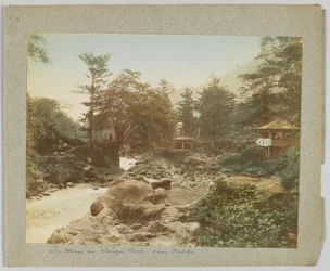 Casa de Té en el Río Daiya, cerca de Nikko, Japón