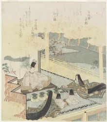 Una escena en la corte con dos pequeños príncipes