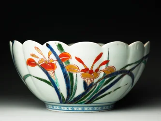 Cuenco con lados acanalados y borde festoneado, ko-Imari, c.1770-20
