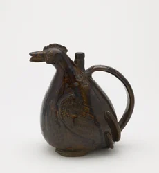 Jarra en forma de gallo, Seto, prefectura de Aichi, período Edo