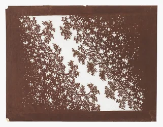 Plantilla de papel (katagami), finales del siglo XIX