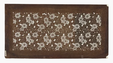 Plantilla de papel (katagami), finales del siglo XIX