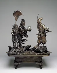 Takenouchi no Sukune se Encuentra con el Rey Dragón del Mar, período Meiji