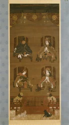 Las Cuatro Deidades del Complejo del Templo Kōyasan, finales del siglo XIV, período Nanbokuchō