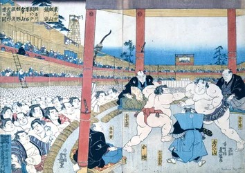 Lucha tradicional en Japón: luchadores de sumo