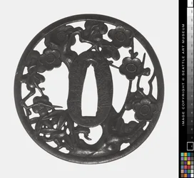 Tsuba: Rama de cerezo en flor, principios del siglo XVIII
