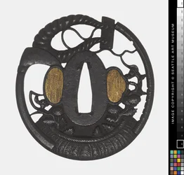 Tsuba: Flores, Guadaña, Cuerda