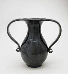 Jarrón en forma de mimikuchi, Seto, prefectura de Kioto o Aichi, período Edo o era Meiji