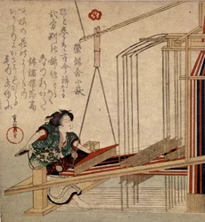 Tejido en Japón en el siglo XVIII