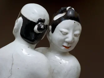 Luchadores japoneses, probablemente siglo XVII (detalle)