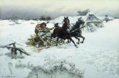 El paseo en trineo, 1896