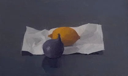 Higo y limón, 2016 (óleo sobre madera de tilo)