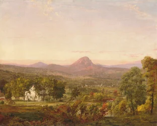 Paisaje de otoño, Sugar Loaf Mountain, condado de Orange, Nueva York, ca. 1870-75