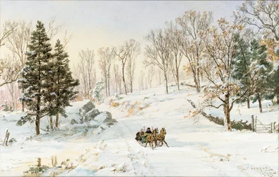 Invierno en Ravensdale Road, Hastings-on-Hudson, Nueva York, 1890
