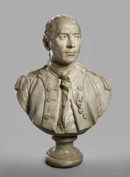 Busto Retrato de John Paul Jones, modelado en 1780, fundido en 1787-89