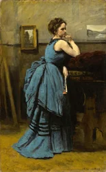 Dama de azul