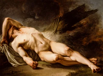 Héctor dormido (óleo sobre lienzo)
