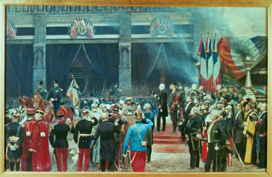 Funerales de Louis Pasteur, 5 de octubre ... (pintura sobre lienzo)