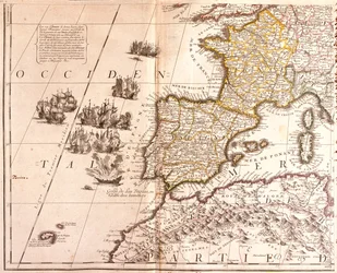 España, Francia (con Córcega), Bélgica, Alemania (Estado: Renania del Norte-Westfalia, sur de Baja Sajonia, sur de Sajonia-Anhalt, Hesse, Turingia, Sajonia, Renania-Palatinado, Sarre, Baden-Wurtemberg, Baviera), Luxemburgo, Austria, Suiza, Italia (Región: