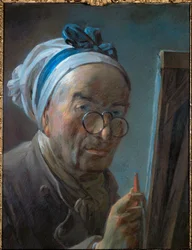 Autorretrato de Chardin con pince-nez ...