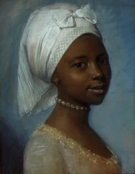 Retrato de una joven (pastel sobre papel)