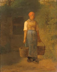 Niña cargando agua