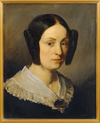 Retrato de Augustine Fournerie, nee Dore (pintura sobre lienzo)
