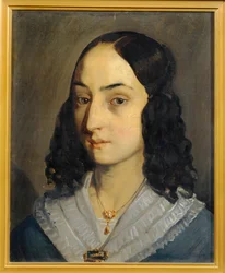 Retrato de Jeanne Dore, hermana de Augustine Fournerie (pintura sobre lienzo)