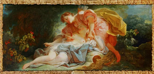 Procris y Cephalos (pintura sobre lienzo)