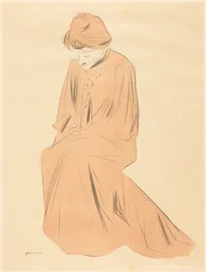 Estudio de una mujer sentada