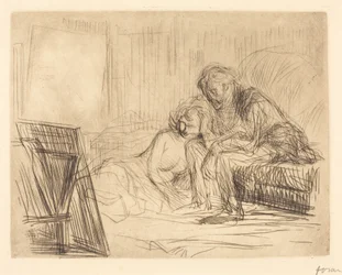 El descanso de la modelo (primera lámina)