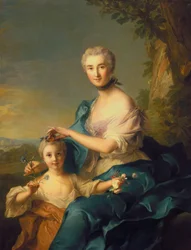 Madame Crozat De Thiers y su hija (óleo sobre lienzo)