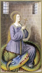 Santa Margarita, después de Jean Bourdichon, “Las Horas de Ana de Bretaña”