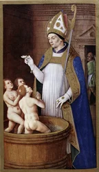 San Nicolás después de Jean Bourdichon