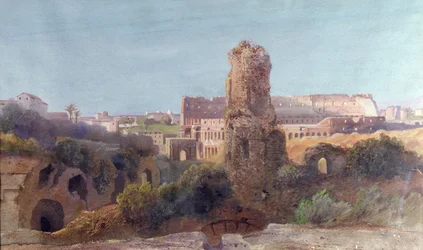 Vista de Roma y el Coliseo
