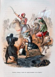 Ibrahim Pasha luchando contra los Wahabis, Arabia Saudita, 1811-1818