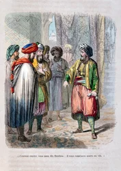 Muhammad Ali enviando a su hijo Ibrahim Pasha a sofocar la revuelta saudí, 1811-1818, 1847