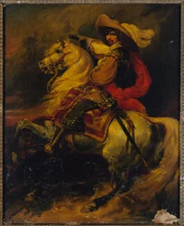 Francés: Retrato ecuestre de Josias, conde de Rantzau (1609-1650), mariscal de Francia