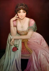 Retrato de la cantante Genevieve Vix (1879-1939) cuadro de Jean Alex Coraboeuf (1870-1947) 1906 Nantes, Museo de Bellas Artes
