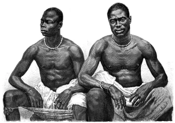 Dos hombres de Assinie, Guinea, c1860-1920