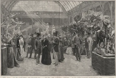 El día de la inauguración de la Société nationale des beaux-arts en el Palais des Champs-Élysées, París