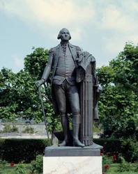 Retrato de George Washington (1732-1799) Escultura de Jean Antoine Houdon (1741-1828) siglo XVIII Blérancourt, museo franco-americano