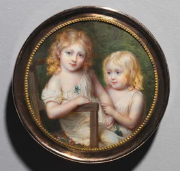 Retrato de los hijos del artista Emma y Paul, c. 1795