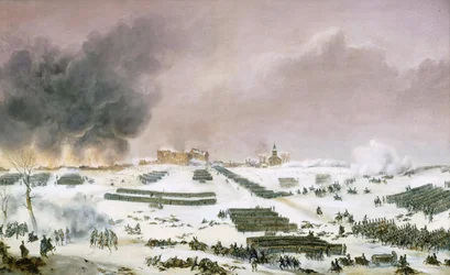 Campaña de Prusia y Polonia (1806-1807) - Simeon Jean Antoine Fort (1793-1861): Batalla de Eylau, ataque del cementerio 7 de febrero de 1807, Museo de la Historia de Francia, Castillo de Versalles