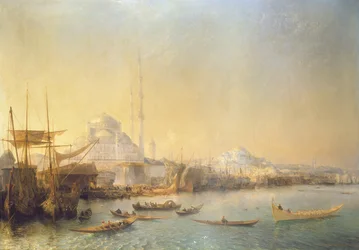 Vista extensa sobre Constantinopla y el Cuerno de Oro, 1840