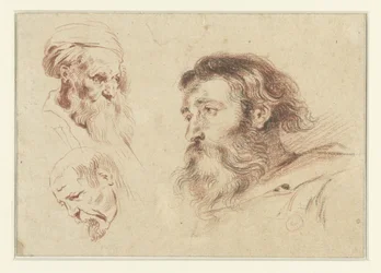 Tres cabezas de hombre