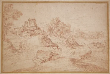 Paisaje con un castillo, 1716-18