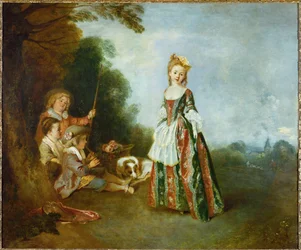 El baile, c.1719 (óleo sobre lienzo)