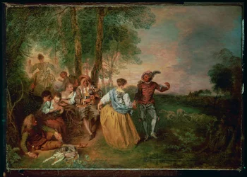 Los pastores (pintura sobre madera)