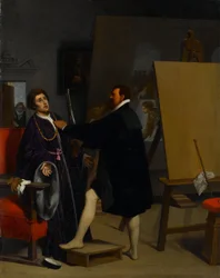 Aretino en el estudio de Tintoretto